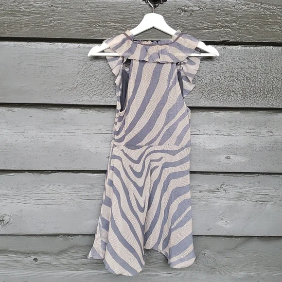 Anthropologie WESTON WEAR Animal Print Mesh Y2K Babydoll Top sz M Women's Blouse - Picture 3 of 4